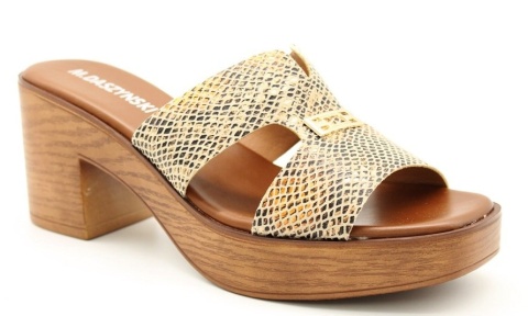 Klapki damskie M. Daszyński MR23126-11 złoty wąż