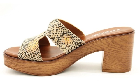 Klapki damskie M. Daszyński MR23126-11 złoty wąż