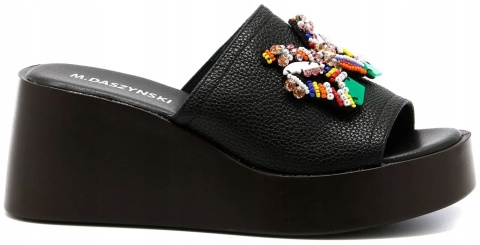 Klapki damskie M. Daszyński MR24130-1 czarny