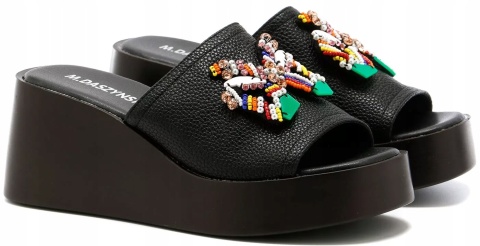 Klapki damskie M. Daszyński MR24130-1 czarny