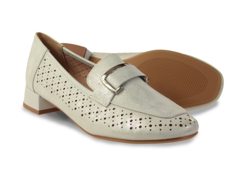 Półbuty damskie M. Daszyński SA268-2 srebrny