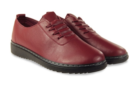Półbuty damskie unisoft 24PB02-5933 burgund