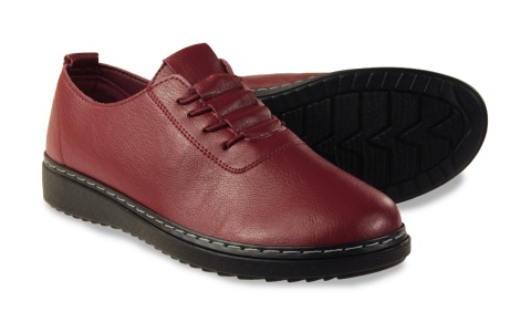 Półbuty damskie unisoft 24PB02-5933 burgund