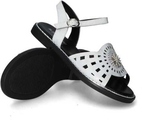 Sandały damskie M. Daszyński MR2266-11 srebrny