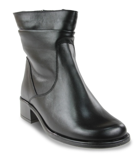 Skórzane botki damskie Monax BM czarny