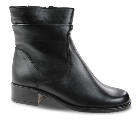 Skórzane botki damskie Monax BM czarny