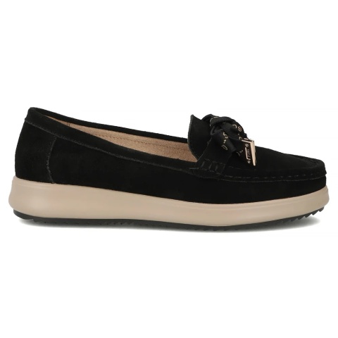 Skórzane półbuty damskie Filippo DP6457/25 BK SU