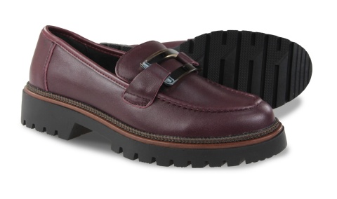 Skórzane półbuty damskie Sergio Leone MK25166-S bordo