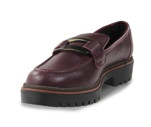 Skórzane półbuty damskie Sergio Leone MK25166-S bordo