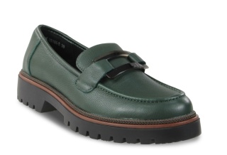 Skórzane półbuty damskie Sergio Leone MK25166-S zielony