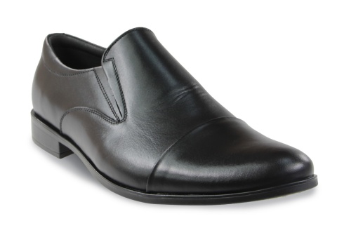 Skórzane półbuty męskie Almano 365 czarny