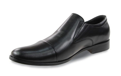 Skórzane półbuty męskie Almano 365 czarny