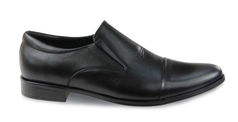 Skórzane półbuty męskie Almano 365 czarny