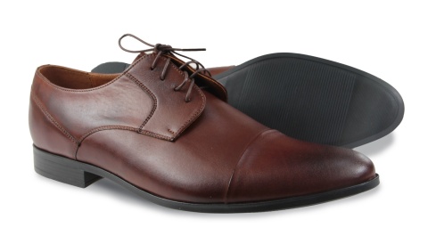 Skórzane półbuty męskie Almano 417 brąz