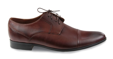 Skórzane półbuty męskie Almano 417 brąz