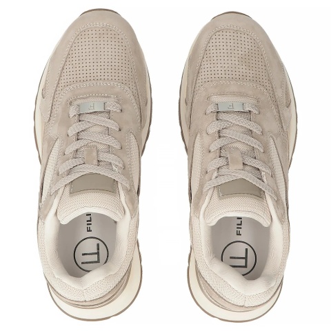 Skórzane sneakersy damskie na platformie Filippo DP7728/26 BE beż