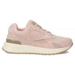 Skórzane sneakersy damskie na platformie Filippo DP7728/26 PI róż