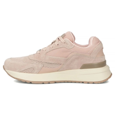 Skórzane sneakersy damskie na platformie Filippo DP7728/26 PI róż