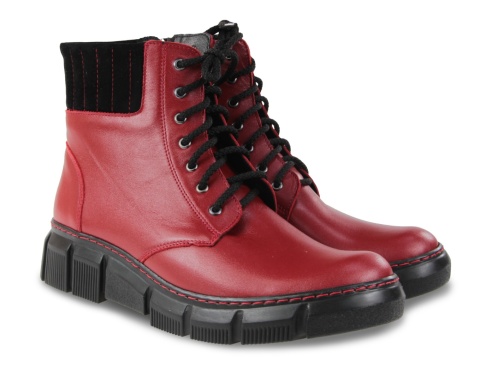 Skórzane trzewiki Monax TX czerwony