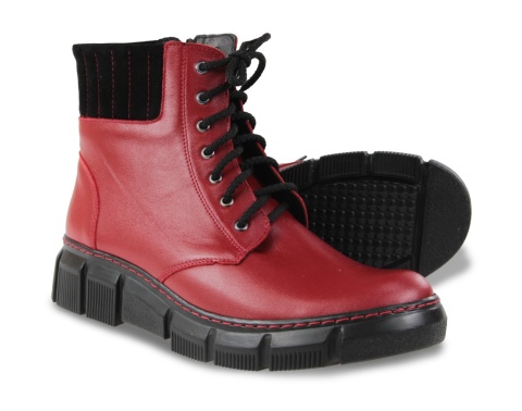 Skórzane trzewiki Monax TX czerwony