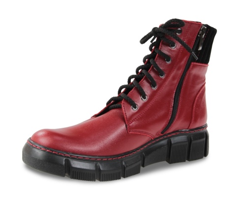 Skórzane trzewiki Monax TX czerwony