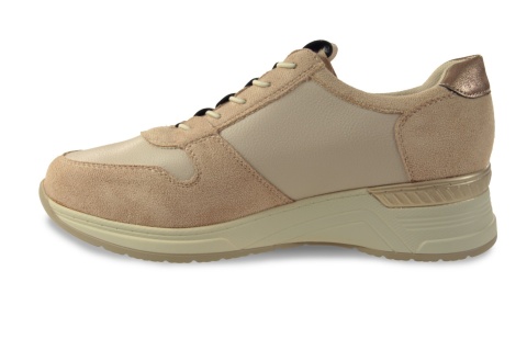 Sneakersy damskie na platformie M.Daszyński MR24129-1 beż