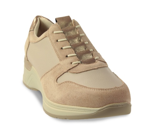 Sneakersy damskie na platformie M.Daszyński MR24129-1 beż