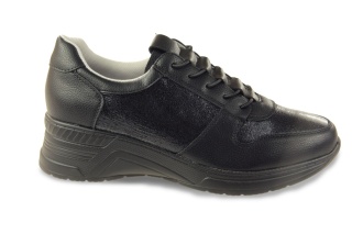 Sneakersy damskie na platformie M.Daszyński MR24129-1 czarny