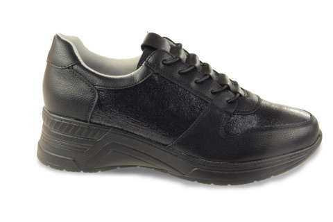 Sneakersy damskie na platformie M.Daszyński MR24129-1 czarny
