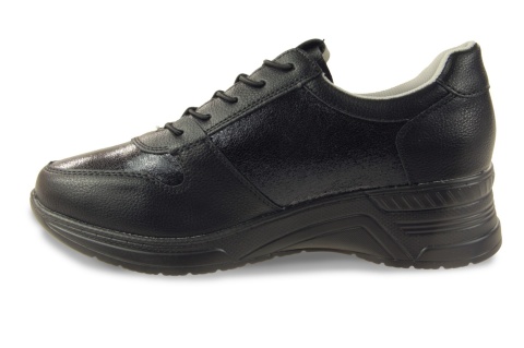 Sneakersy damskie na platformie M.Daszyński MR24129-1 czarny