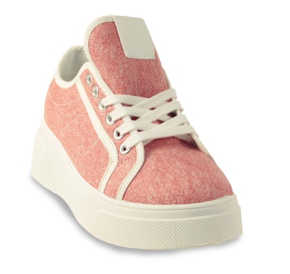 Sneakersy damskie na platformie McBraun MR23356 czerwony