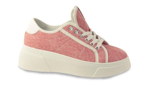 Sneakersy damskie na platformie McBraun MR23356 czerwony