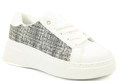 Sneakersy damskie na platformie McBraun PL23335 szary
