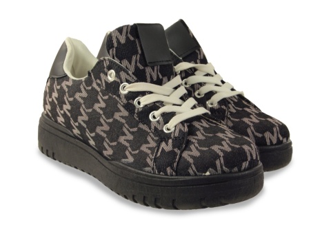 Sneakersy damskie na platformie McBraun PL23362 czarny