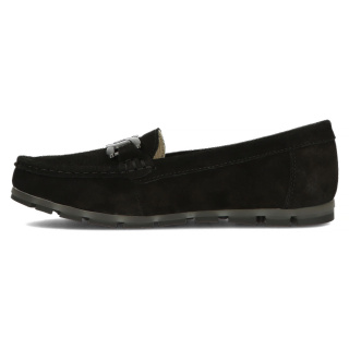 Skórzane mokasyny Filippo DP3630/22 BK czarne