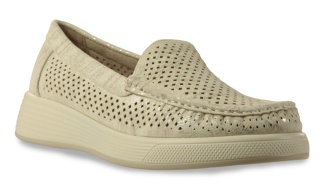 Mokasyny damskie Sergio Leone MK097H jasny beż