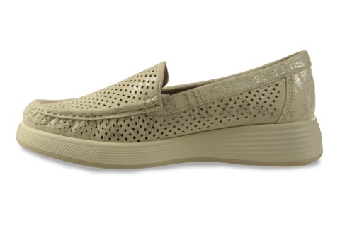 Mokasyny damskie Sergio Leone MK097H jasny beż