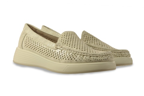 Mokasyny damskie Sergio Leone MK097H jasny beż