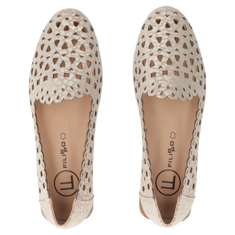 Skórzane półbuty Filippo DP7710/26 BE beż