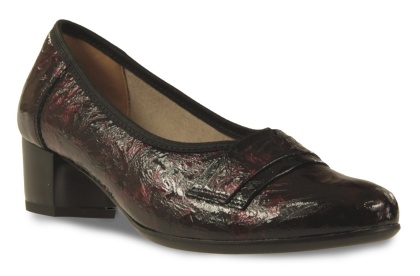 Skórzane półbuty Monax MK3 bordo lakier