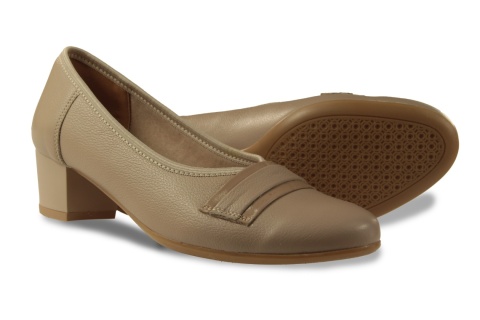 Skórzane półbuty Monax MK3 ciepły beż