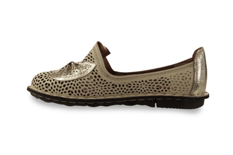 Skórzane półbuty damskie Comfortabel 830047-08 beż