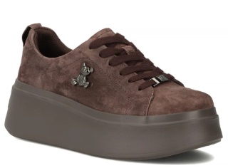 Skórzane sneakersy damskie Filippo DP6246/26 D Br brąz