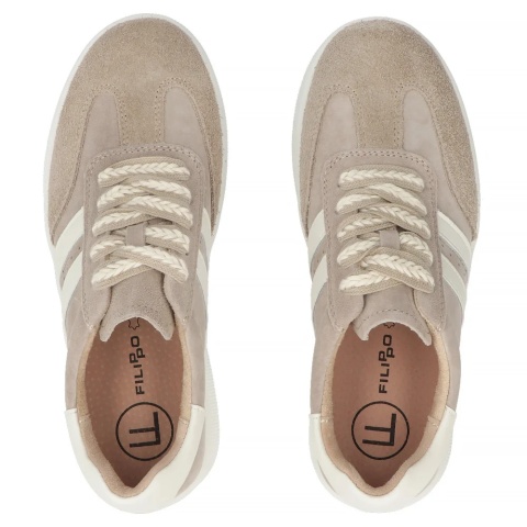 Skórzane sneakersy damskie Filippo DP7512/26 BE