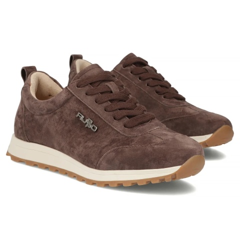 Skórzane sneakersy damskie Filippo DP7557/26 D BR brąz