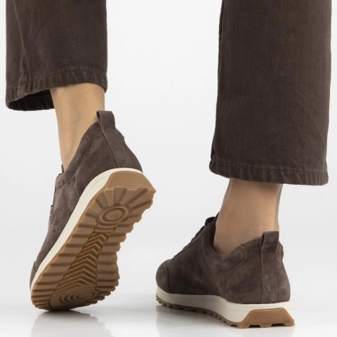 Skórzane sneakersy damskie Filippo DP7557/26 D BR brąz