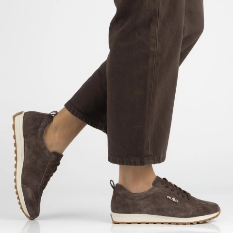 Skórzane sneakersy damskie Filippo DP7557/26 D BR brąz