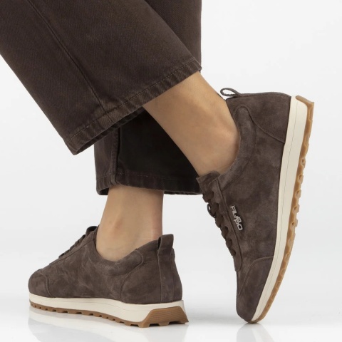 Skórzane sneakersy damskie Filippo DP7557/26 D BR brąz