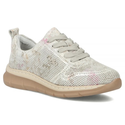 Skórzane sneakersy damskie Filippo DP7573/26 GR szary