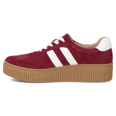 Skórzane sneakersy damskie na platformie Filippo DP6776/26 BG bordo